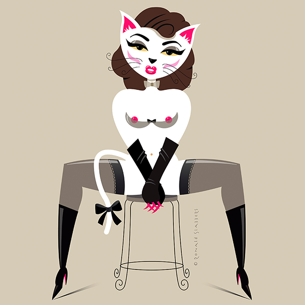 Cat woman pin-up